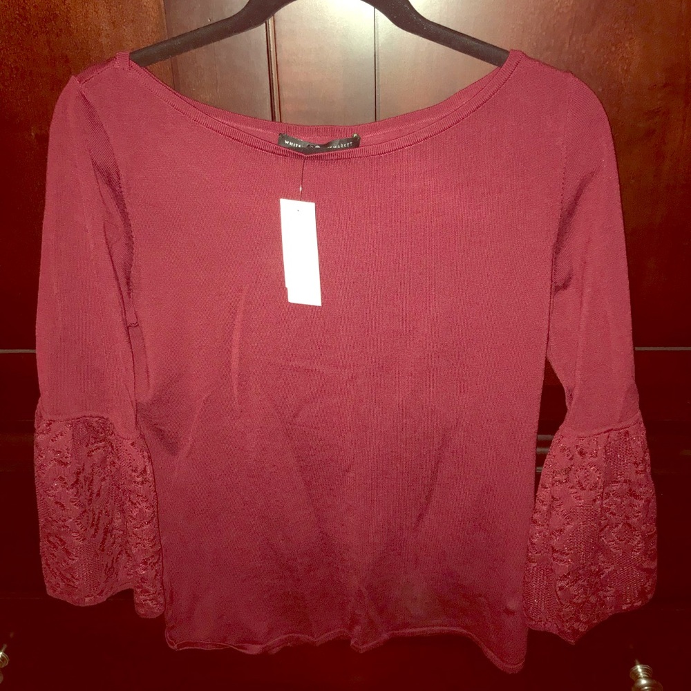 BNWT WHBM Maroon Top.